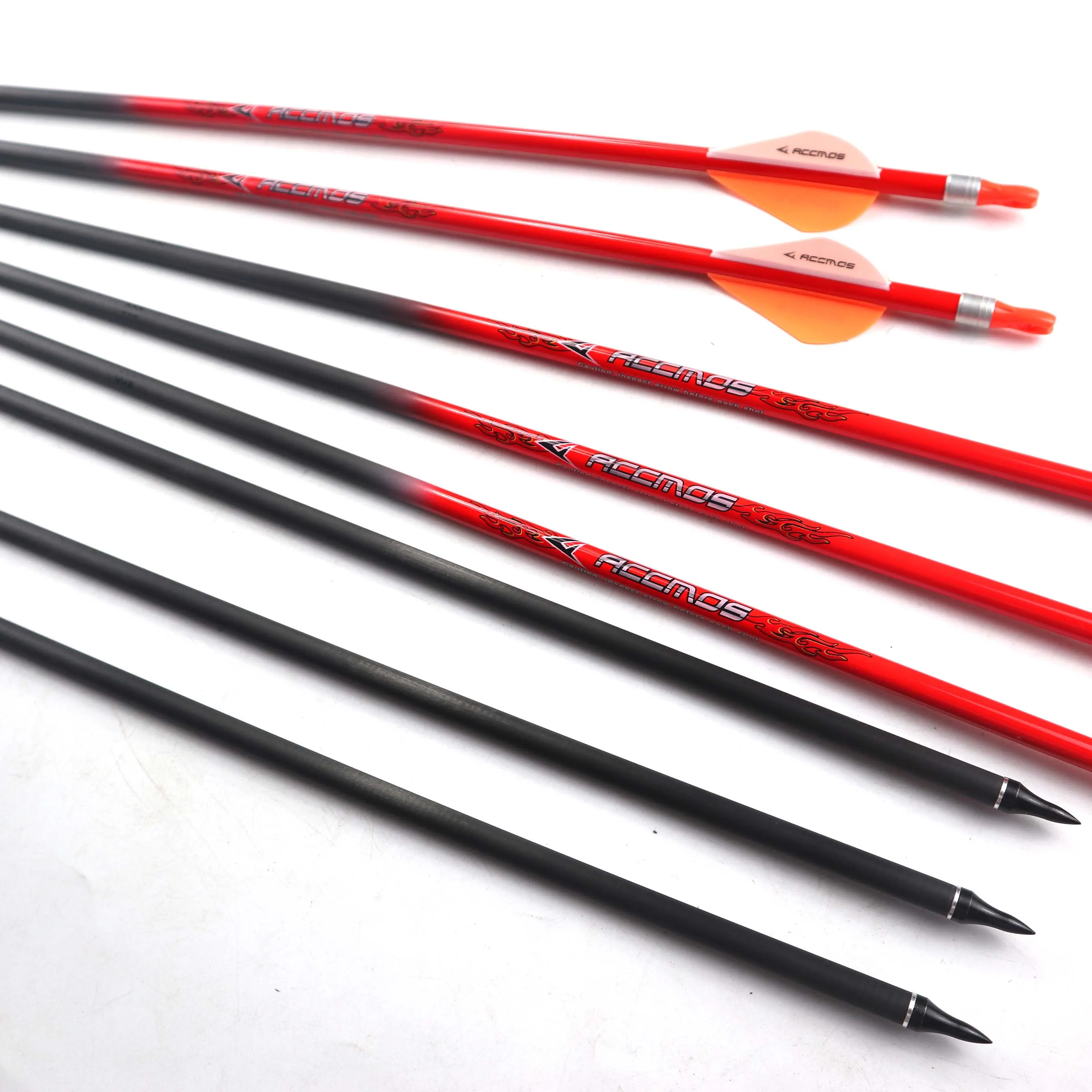 

6/12pcs Spine 340 /400/500/600/700/800 Carbon Arrow 31 inch Length Colorful Archery Arrows For Compound Bow Recurve Bow Hunting