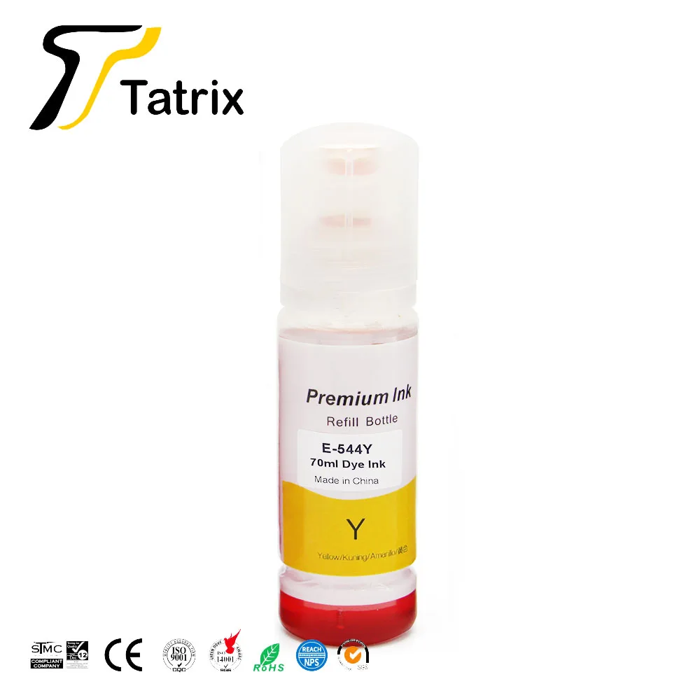 Tatrix 544 T544 Premium Color Compatible Bottle Water Based Refill Tinta Ink for Epson EcoTank L3210 L3110 L3150 L3250 Printer