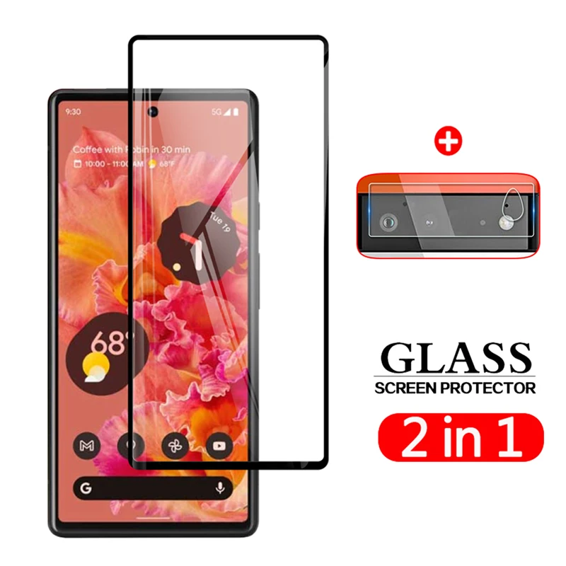 

2 In 1 Back Camera Lens Film & Screen Protector Protective Tempered Glass For Google Pixel 6 Pixel6 Pro