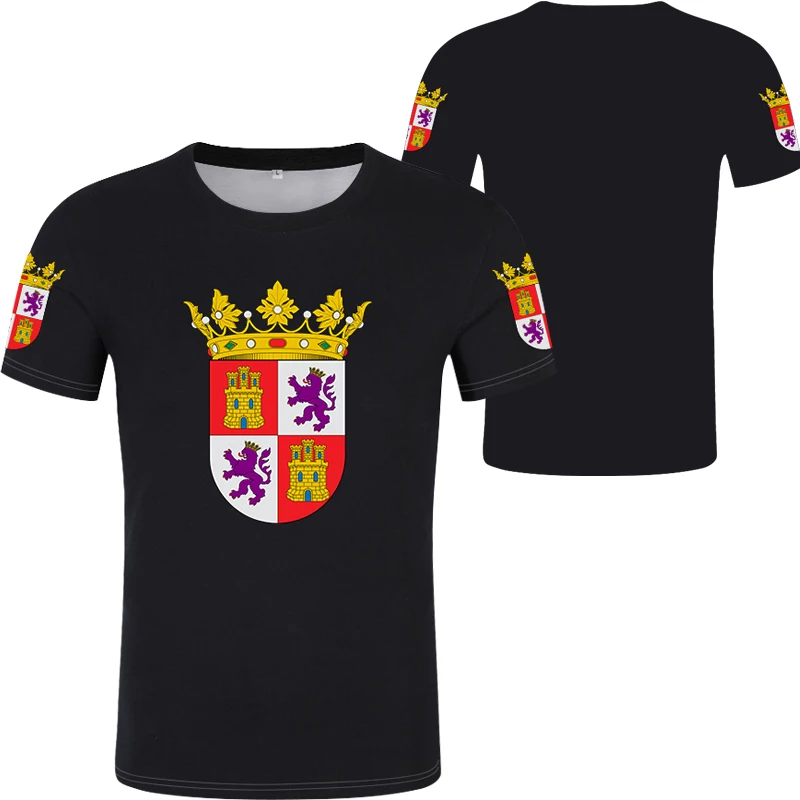 CASTILLA Y LEON fashion 2020 New Cool T-shirt valladolid t-shirt print flag word salamanca burgos zamora top sports short sleeve