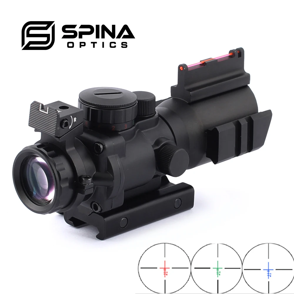 SPINA OPTICS Tactical Sight 4x32 Acog Riflescope 20mm Dovetail Reflex Optical Scope For Hunting