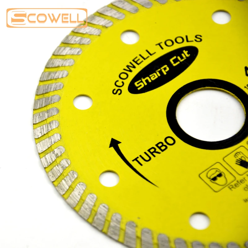 Disco da taglio diamantato Turbo da 4 "pollici lame per sega a caldo pressate per piastrelle di mattoni marmo 105mm ruota tagliata in calcestruzzo