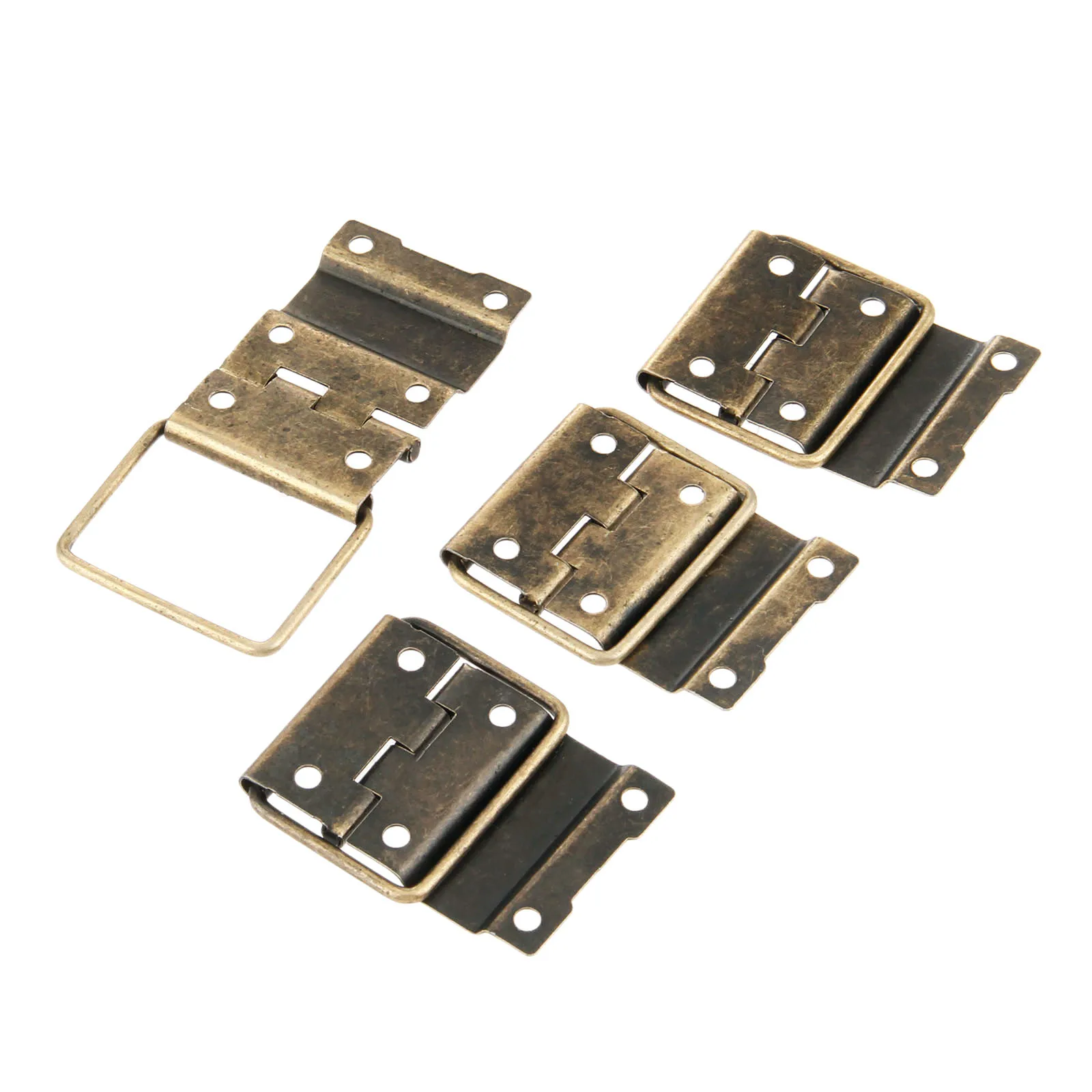 4Pcs 29x45mm Antique Cabinet Hinges Furniture Accessories Door Hinges Drawer Jewellery Box Hinges For Furniture Hardware