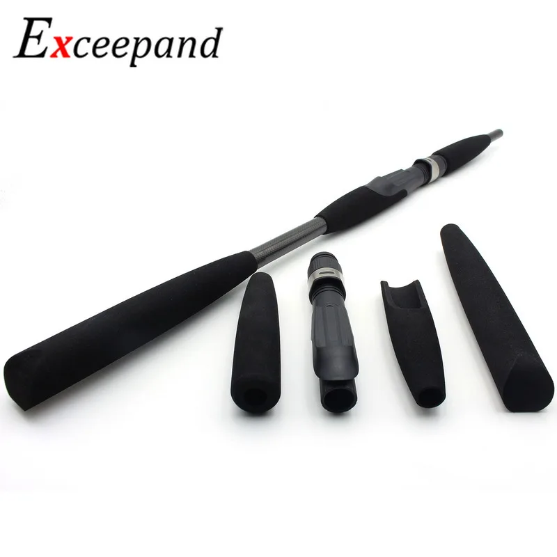 Black EVA Spinning Fishing Rod Handle Grip With Reel Seat For Rod Building