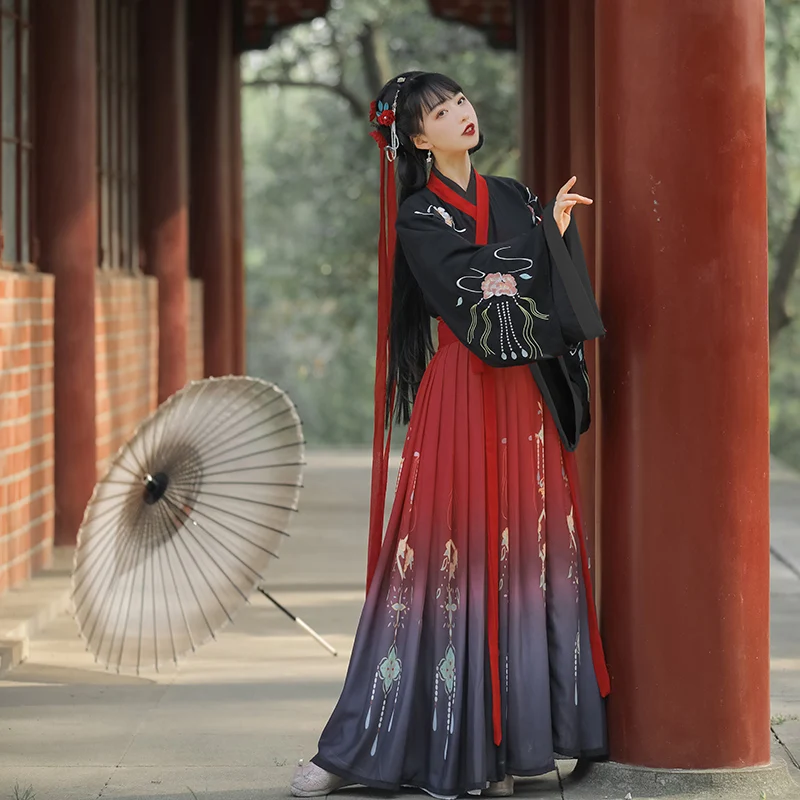 Chinese Traditional Hanfu Costume Woman Ancient Han Dynasty Dress Oriental Princess Dress Lady Elegance Tang Dynasty Dance Wear