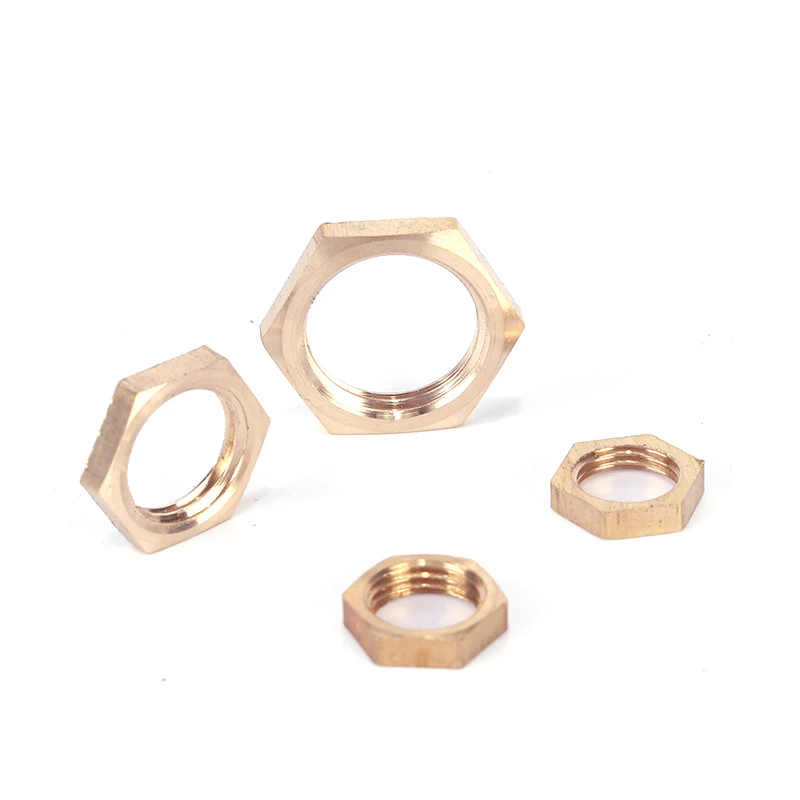 Brass Hex Lock Nuts Pipe Fitting M10 M12 1/8\