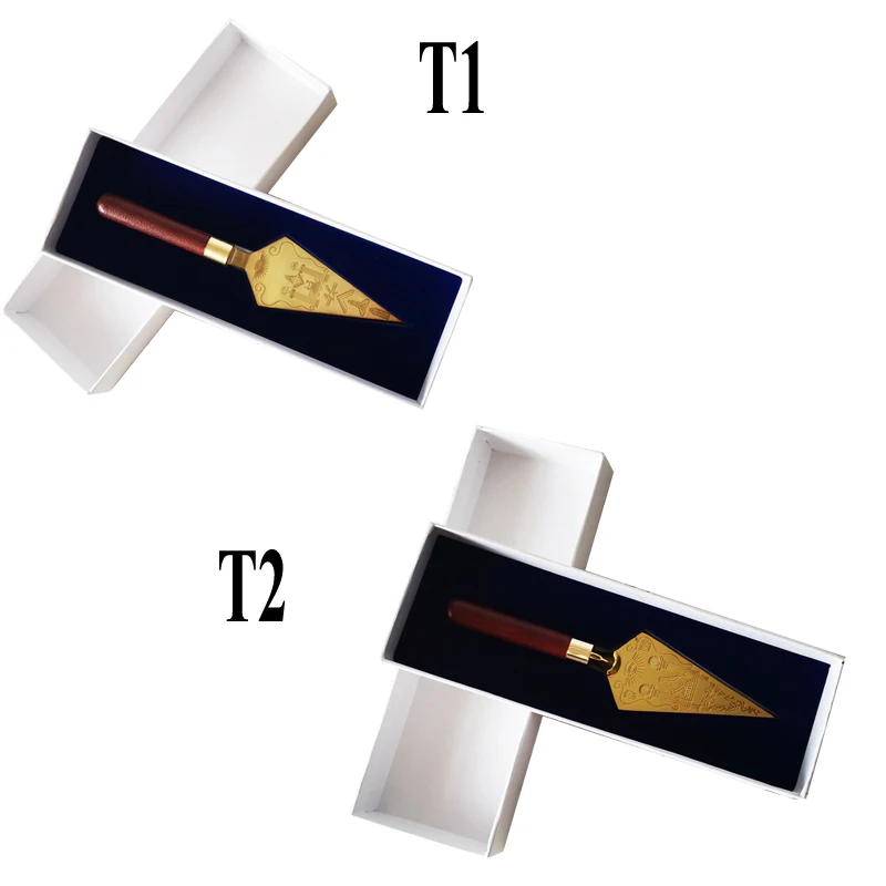 Masonic Trowel Master Mason Freemason Engraving Souvenir Craft in box commemorative for present Gifts home decoration