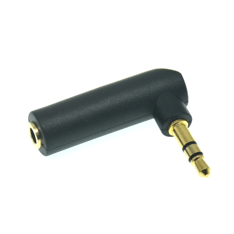 3.5mm Male to Female 90 Degree Right Angled Adapter Converter Headphone Audio Microphone Jack Stereo Plug Connector