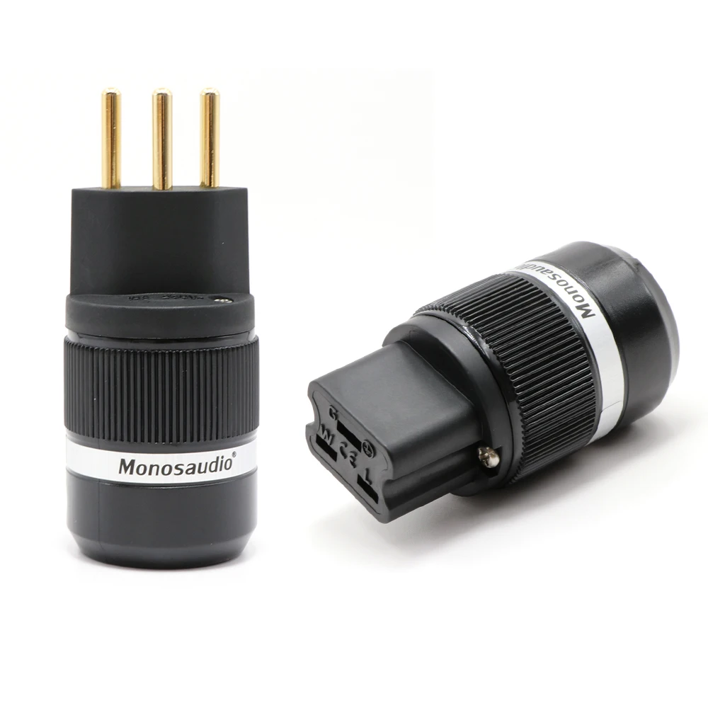Monosaudio MS150/F100 Swiss Standard AC power plug, 10A/250V 15A/125V Audio Grade Power Connectors