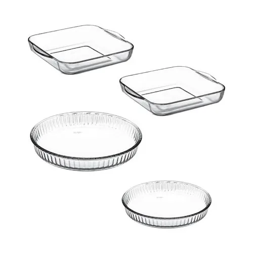 Pasabahce Pyrex Square and Round 4'lü Pyrex Set