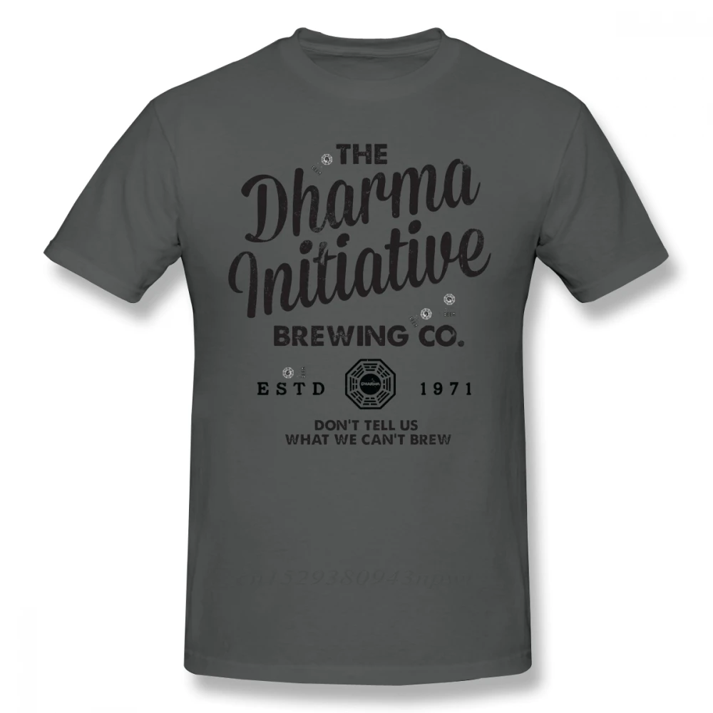 Dharma T Shirt LOST Dharma Initiative Brewing Company T-Shirt Streetwear Short Sleeve Tee Shirt Fun Plus size  Cotton Tshirt