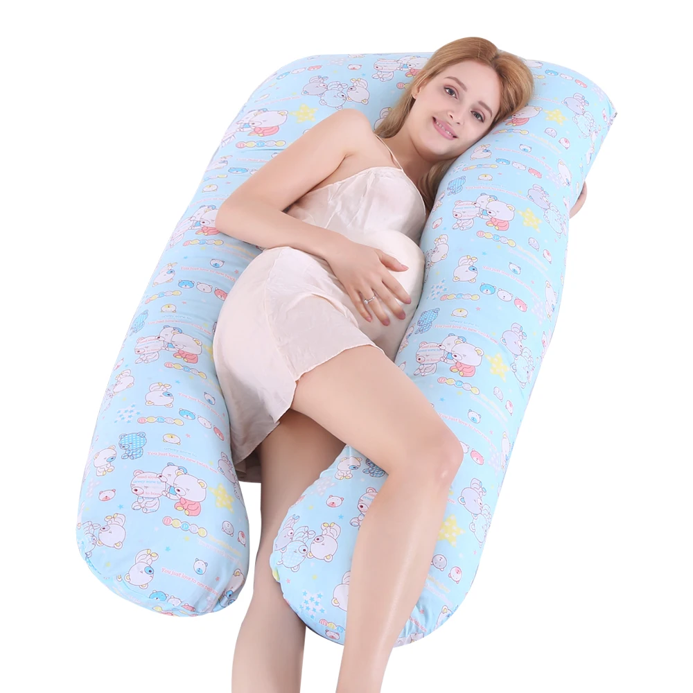 New Support Sleeping Pillow For Pregnant Women Body Cotton Pillowcase U Maternity Form Pillows Pregnancy Side Bed Suit No Filler