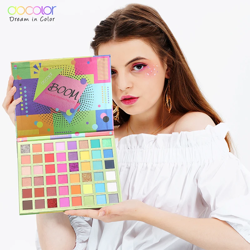 Docolor BOOM Eyeshadow Palette 48 Color Eye Shadow High Pigmented Matte Glitter Shimmer Long Lasting Waterproof Makeup Palette