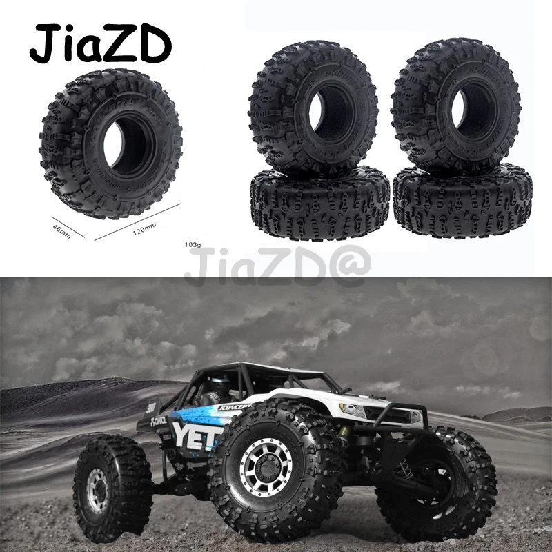 

4 шт. 120 мм 1,9 "резиновые шины/колесные шины для 1:10 RC Rock Crawler Axial SCX10 90046 AXI03007 D90 D110 TF2 Traxxas TRX-4