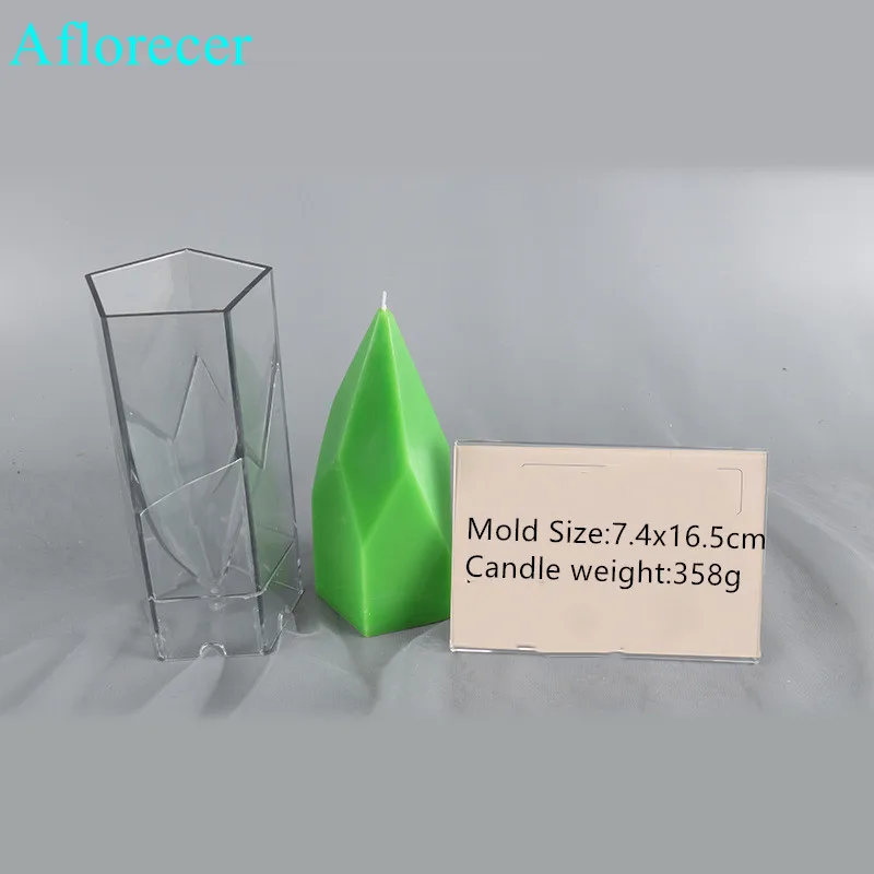 Geometric Acrylic Candle Mold DIY Handmade Shaped Marble Head Shaped Candle Making Home Decor