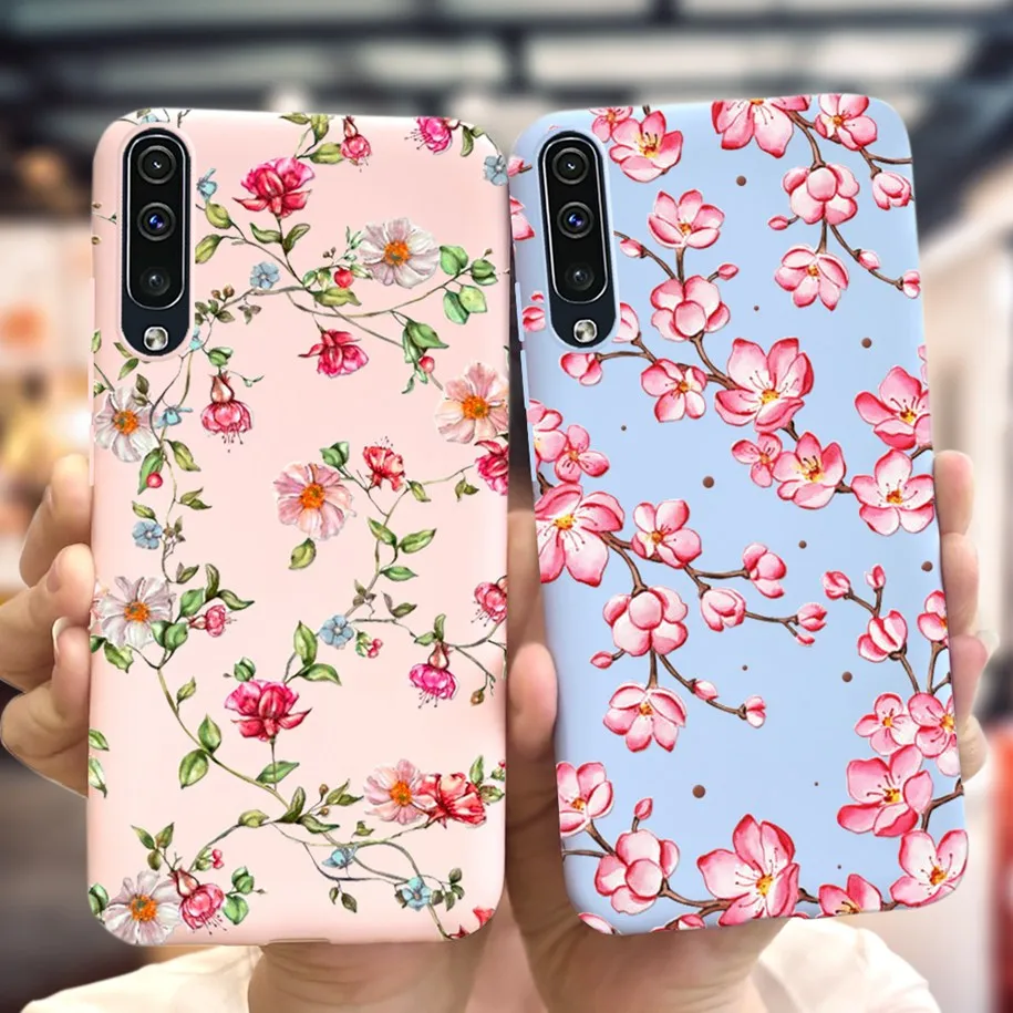 6.4" Case For Samsung Galaxy A30s Case SM-A307F Soft TPU Flower Phone Cover For Samsung A50 A50s 2019 A 30s Case A 50 Coque Etui