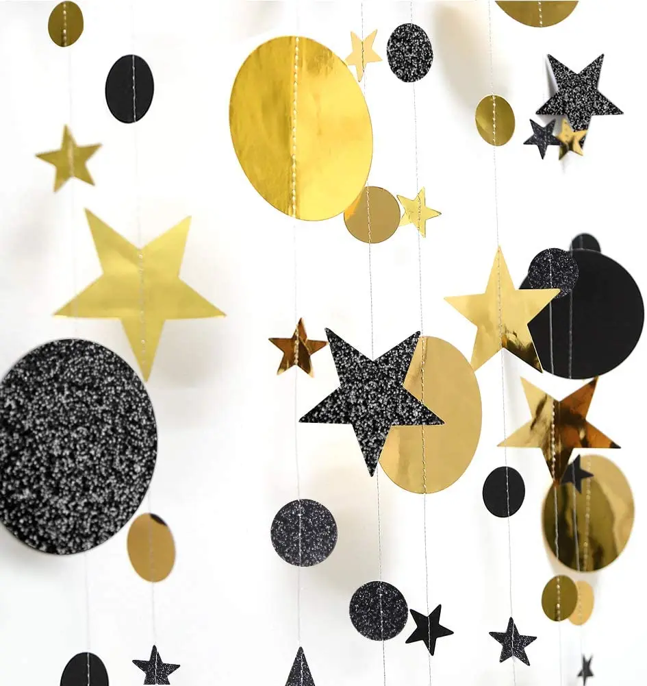 13ft Gold Twinkle Little Star Party Girlanden Glitzer Hängende Mond Sterne Dekorationen Kindergeburtstag Babyparty Ramadan EID Party – Detail 7