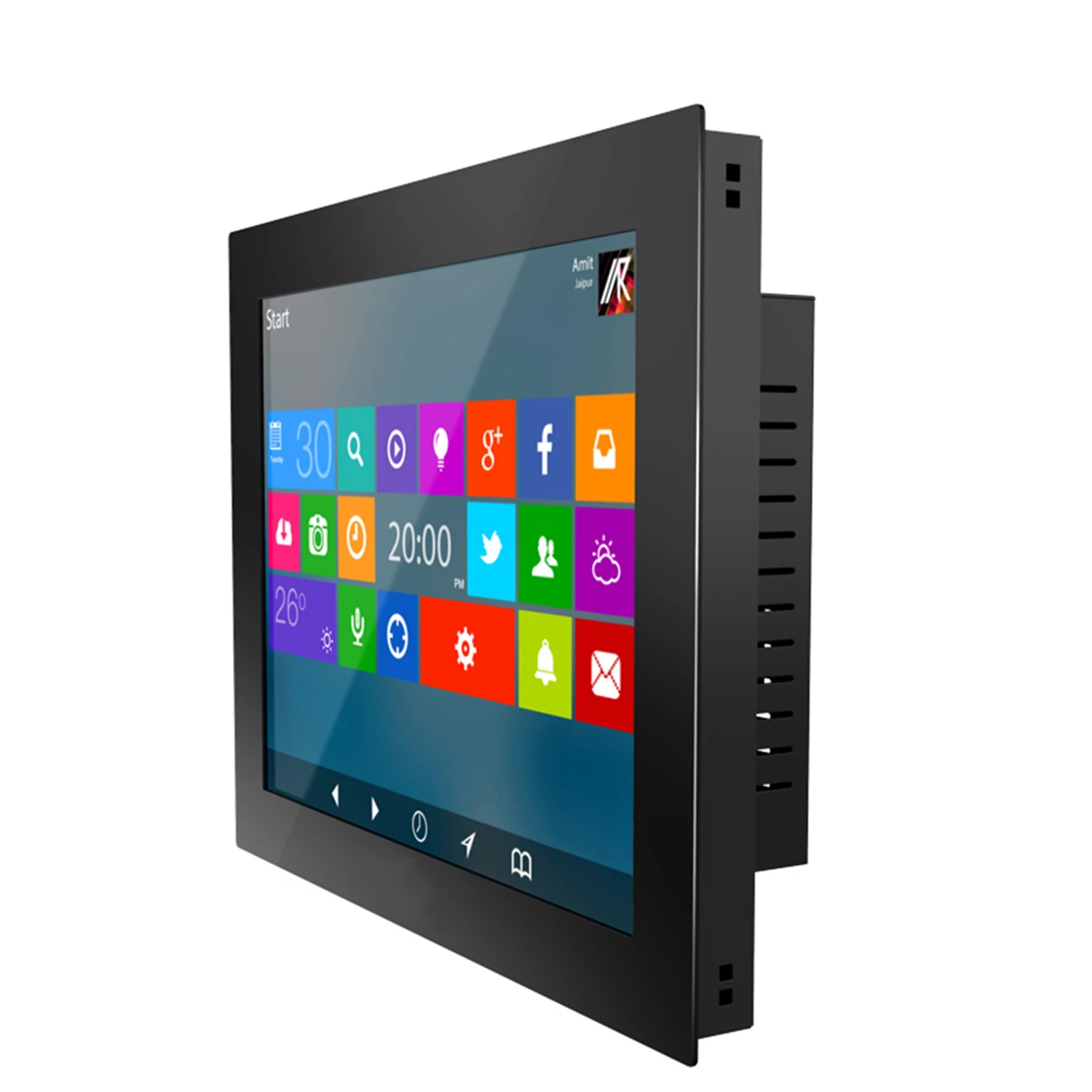 10 12 15 17 Inch buckle Embedded Industrial computer monitor Non touch with VGA HDMI-Interface LCD Display 1024*768