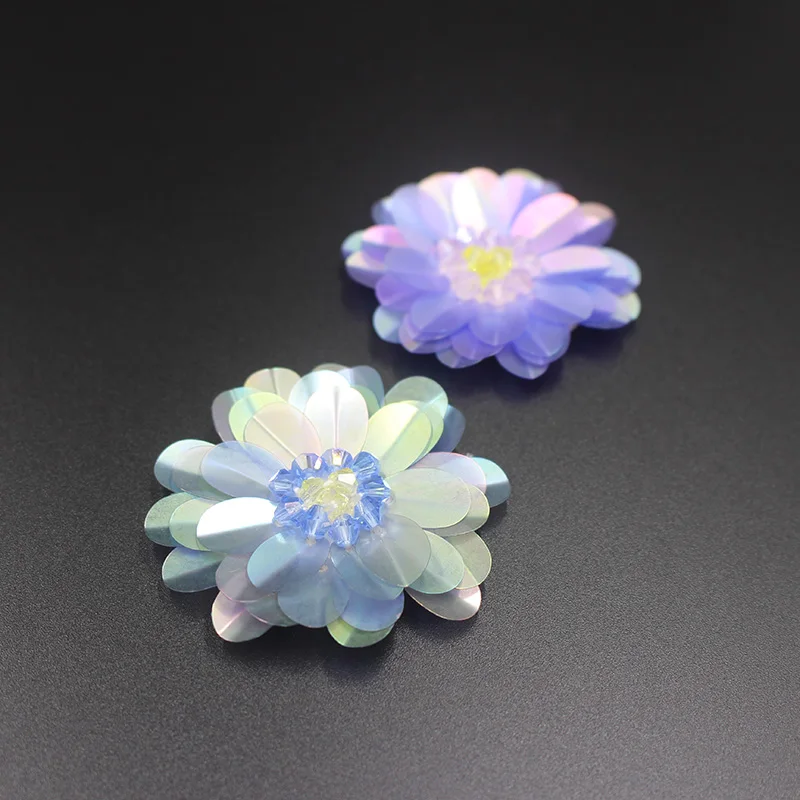 Multi-color multi-layer beaded sequins flower cloth stickers clothing DIY accessories clothes shoes hat bag fashion decoration