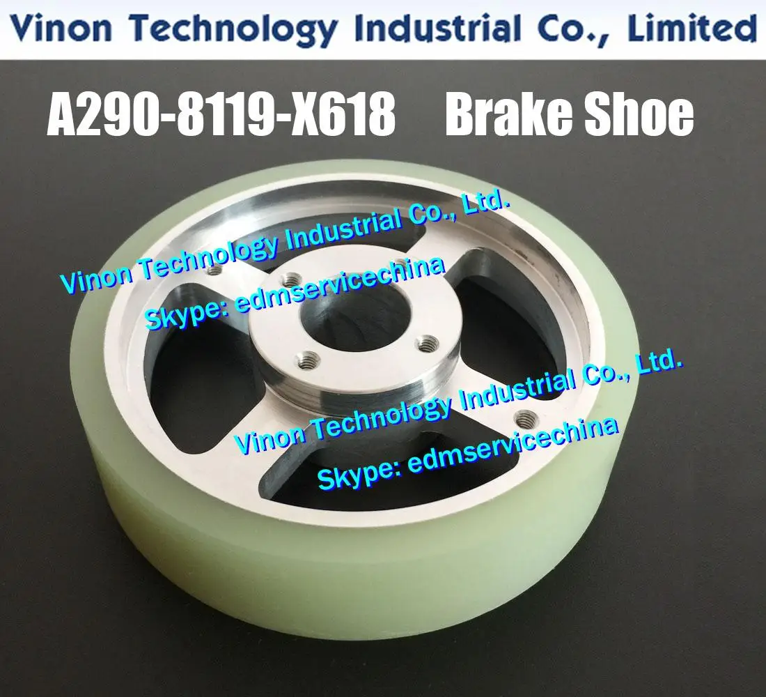 حذاء فرامل A290-8119-X618 edm Ø100x20dx22Hmm لآلات سلسلة iD وiE وCiA. أجزاء ارتداء edm مروحة uc A290.8119.X618, A2908119X618