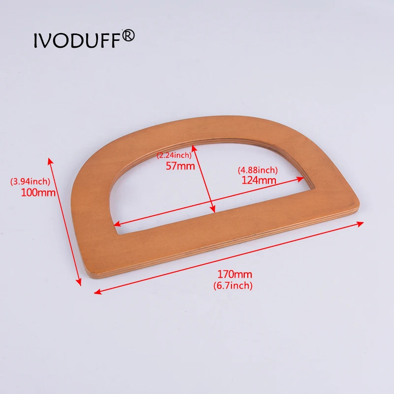 Wooden natural bag handle, DIY replacement, bag making, wooden semicircular bag handles, bag frame, bag handles, bag strap