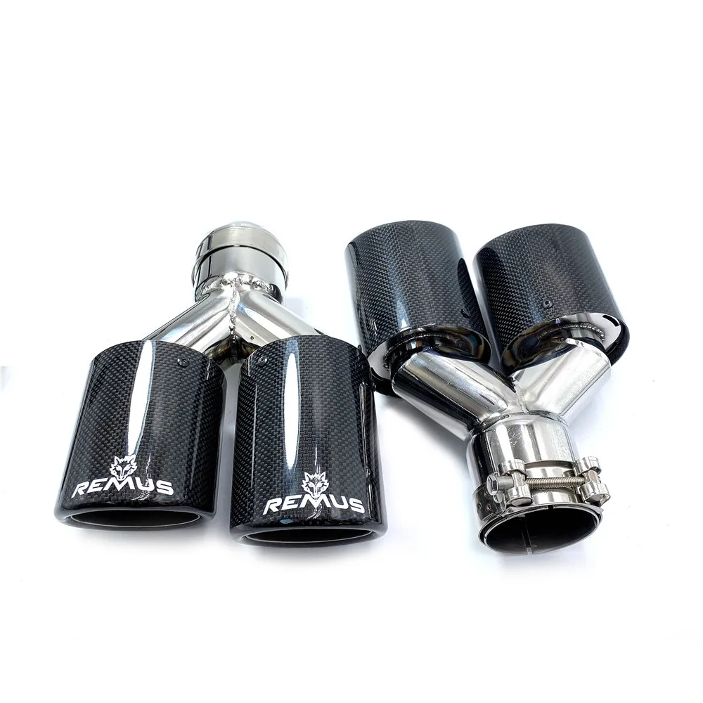 2Pcs Car Modification Universal Dual Stainless Steel Automobile Exhaust Pipe выхлопные системы Remus Exhaust Tip Exhaust Tip