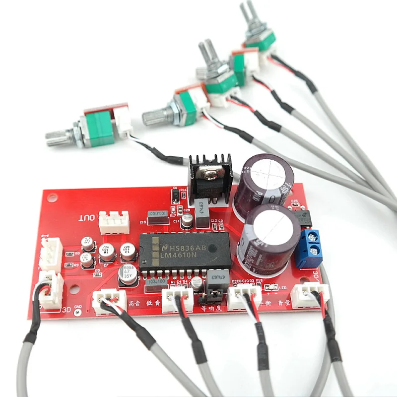 Sunbuck 오디오 조정 보드, 듀얼 AC12V HIFI 앰프 프리앰프 보드, NE5532 LM4610N 톤 보드