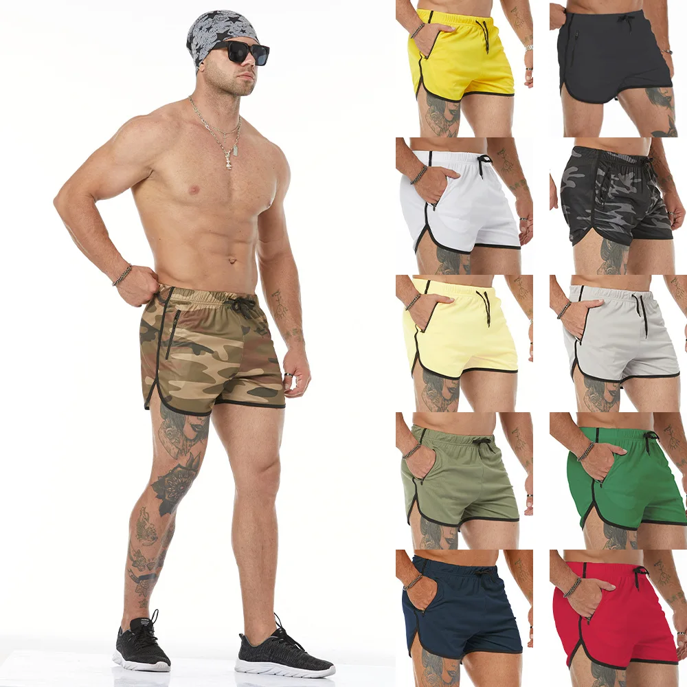 Gym Shorts Men's Sport Swimming Surf Board Beach Shorts Camouflage Soccer Fitness Workout Trunks Quick Dry Running Short Pants