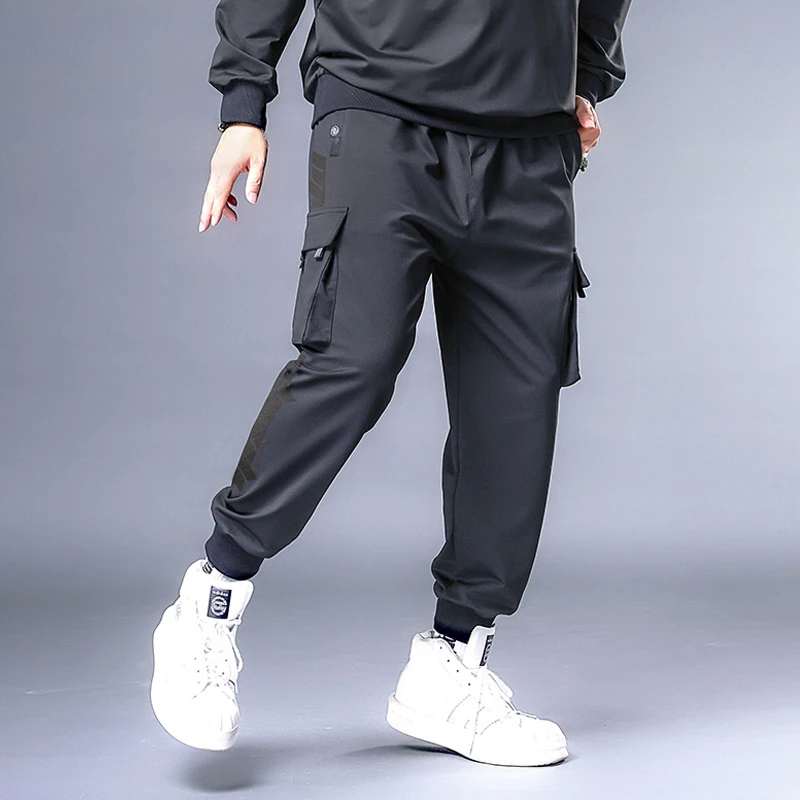 Baggy Pants Men Hip Hop Streetwear Cargo Pant Big Size 7XL Sweatpants Male Jogger Oversize Fashion Trousers Black HX531