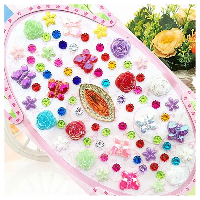 Acrylic Crystal sticker ladybug Stickers Diy Decals Accessories Mobile phone Laptop decoration Children kids Toys