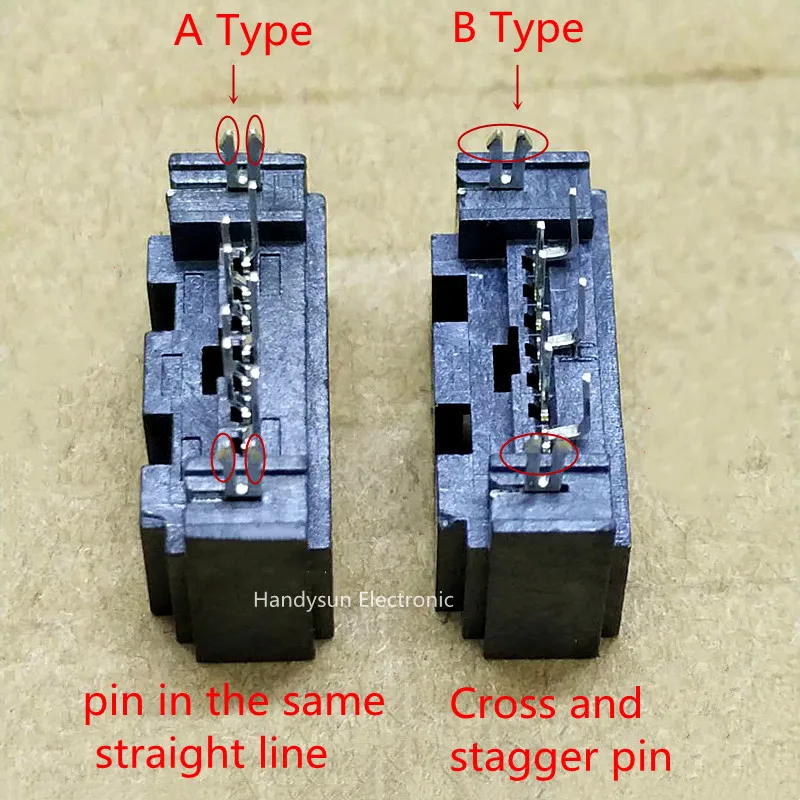 SATA Hard Disk Interface Socket Connector Female Base SATA 7Pin Vertical Straight Plug All Inclusive Open Window A type B type