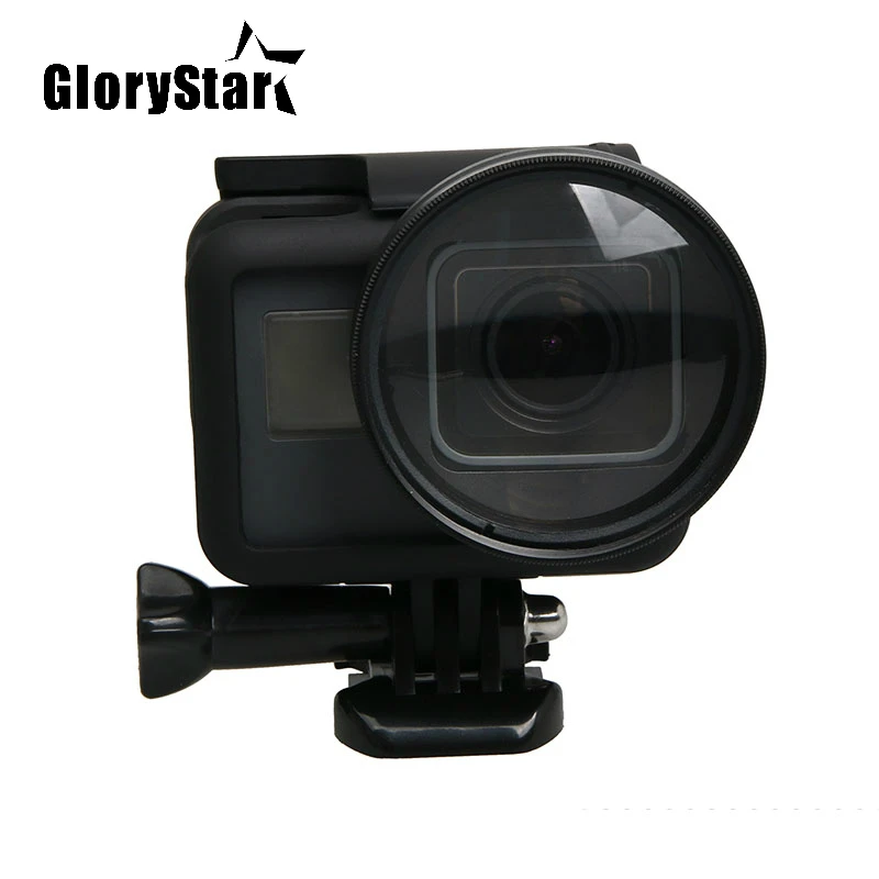 GloryStar filtr z bliska + 10 makro osłona obiektywu Cap 52mm Adapter pierścień filtry Filtro dla Gopro Hero 5 6 czarne akcesoria