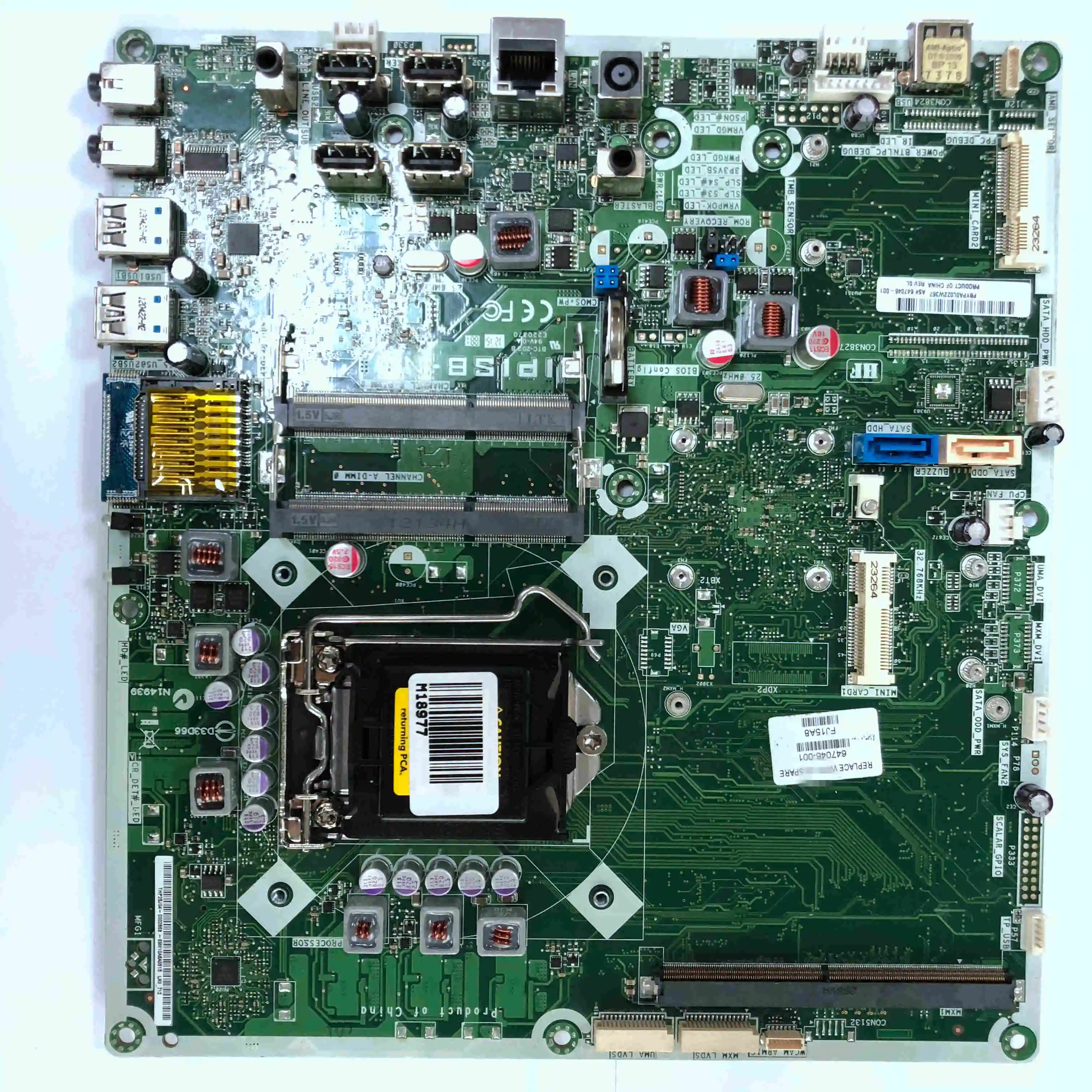 

NEW For HP Touchsmart AIO 420-1040la Omni 220 720 Motherboard LGA1155 647046-001 IPISB-NK Free shipping