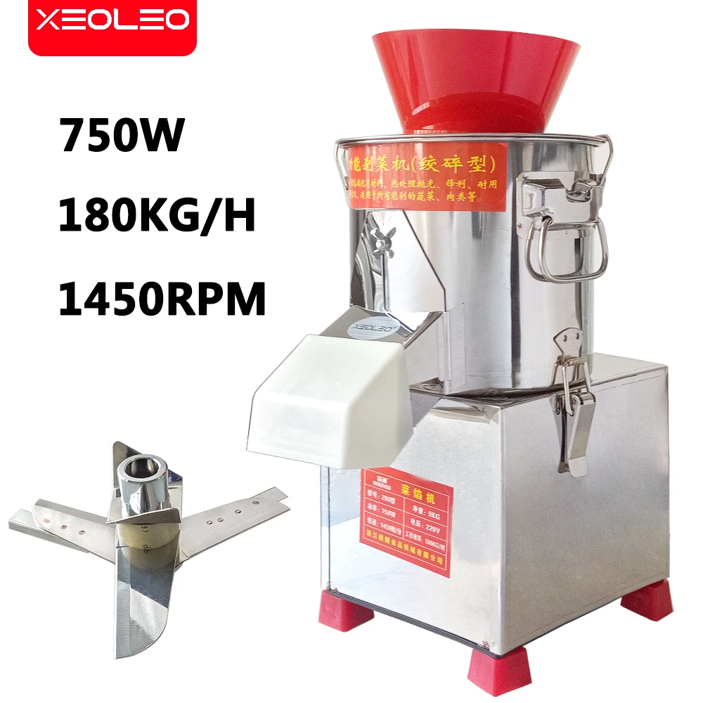 XEOLEO 30kg/h Vegetable Chopped machine Meat grinding machine Vegetable cutter For Radish/Onion/Ginger/Eggplant/Potatoes/Garlic