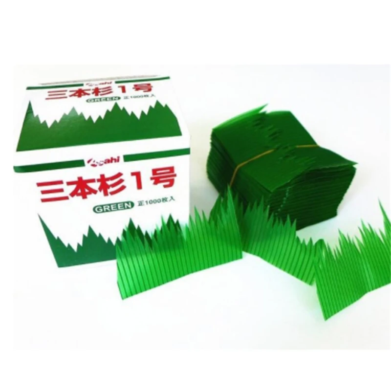 1000pcs /Box Green Leaf Japanese Food Sushi Decoration Leaves Sushi Grass Creative Plastic Leaf Sashimi Decor Tools Hot Sale