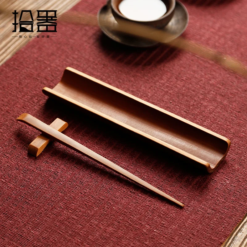 

Three sets of tea ceremony accessories for bamboo tea ceremony