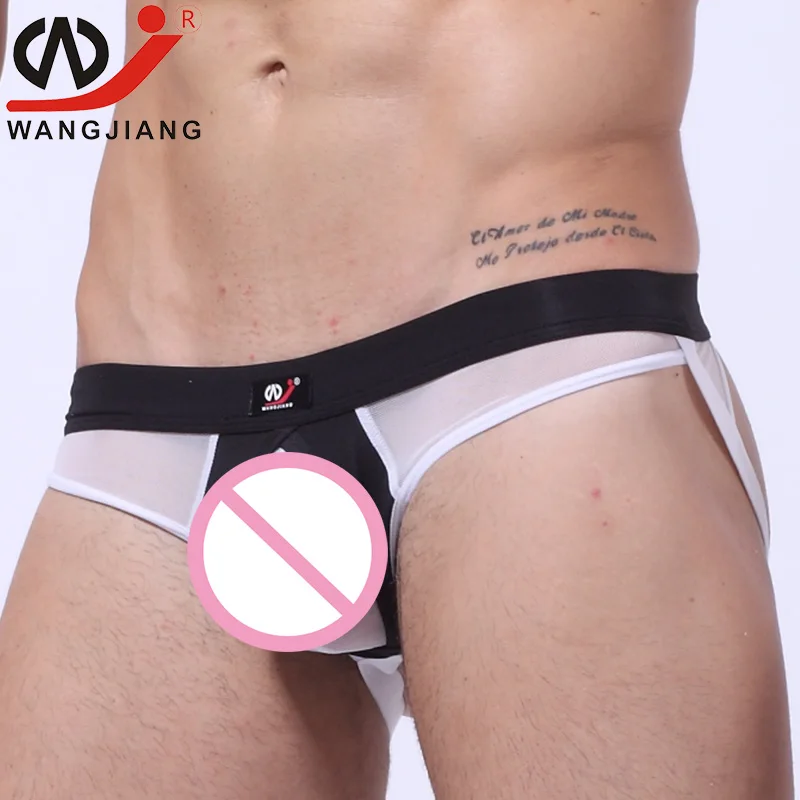 WJ Jockstrap Gay Mens Thongs Erotic Transparent For Thong Gay Men Underwear Sexy Erotic Homens Ropa Lingerie Men lace pant