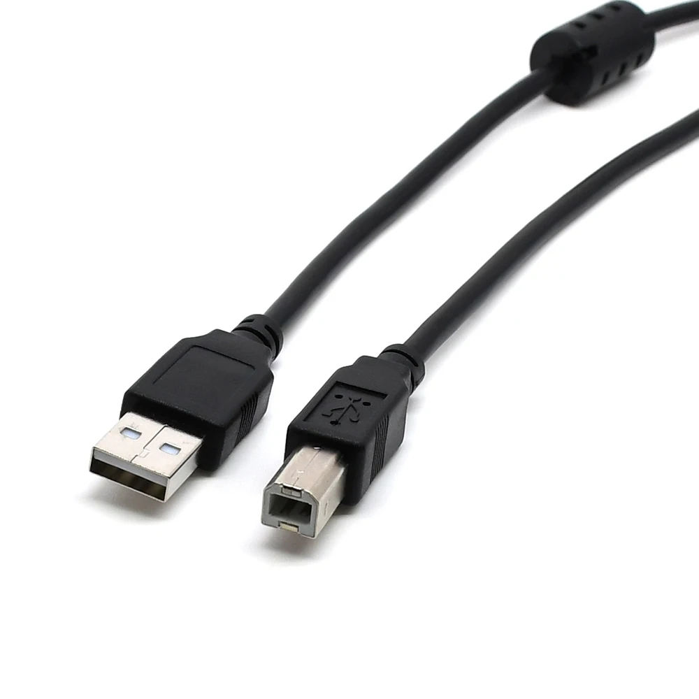 

USB Printer cable USB2.0 A Male to USB B Male cable with braide for printer scanner and hardisk 1.5m black color