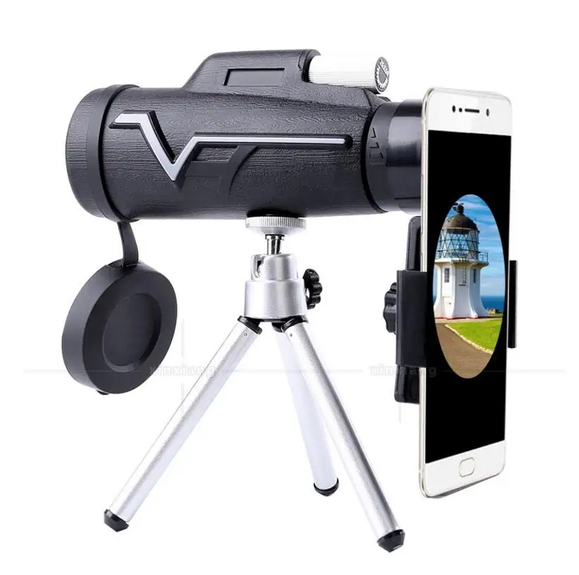 10 Times Birthday Gift Zoom Outdoor Travel Monocular Telescope Focus Adjustable Telescope with mobile phone Camera Handset Clip