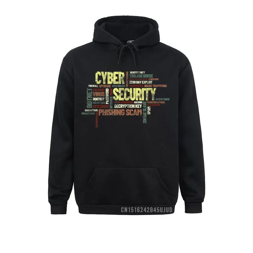 Cyber Security Word Cloud Pullover Pullover YouthfulWinter Long Sleeve Hoodies 2021 Newest Sportswears Men Sweatshirts