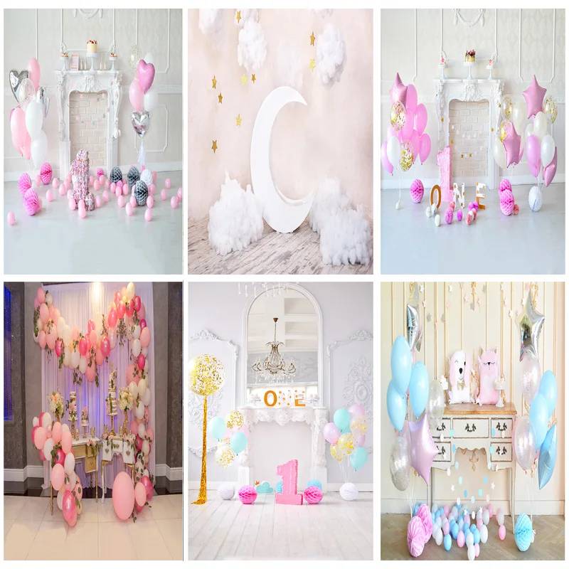 

SHENGYONGBAO Birthday Photography Backdrops 1st Baby Newborn Portrait Photo Background Party Studio Photocalls ET-07