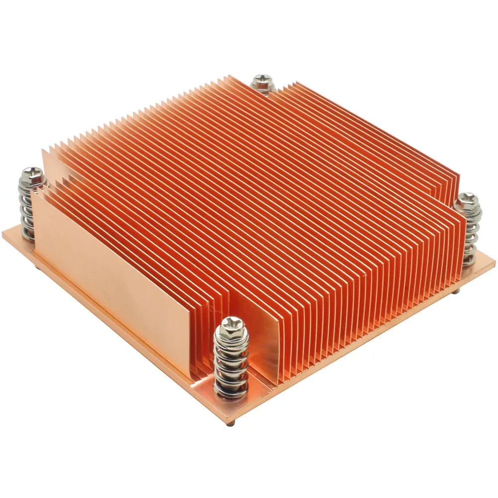 

1U Server CPU Cooler Skiving Fin Copper Heatsink for Intel 1150 1151 1155 1156 I3 I5 I7 Industrial Computer Passive Cooling