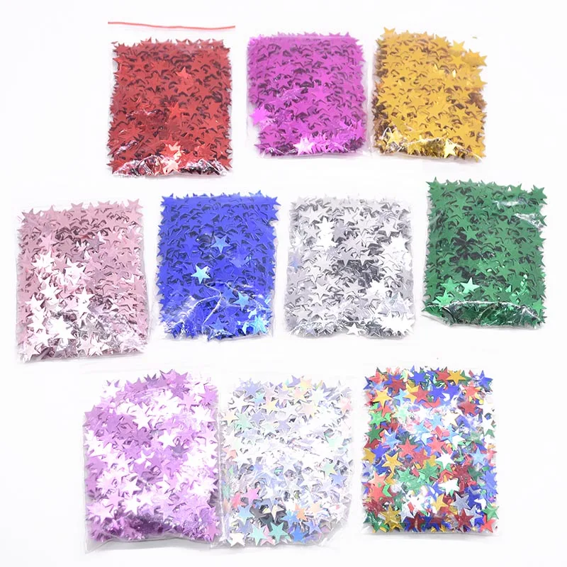 6/10mm Stars Confetti Acrylic Star Confettis Sprinkles For Table Anniversary Wedding Birthday Decor Colorful Bright DIY Supplies