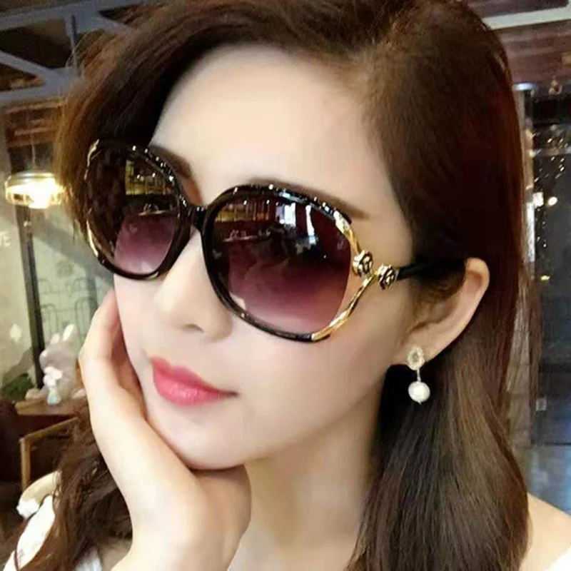 glasses 2021sunglasses women fashion big frame trend rose decorative glasses