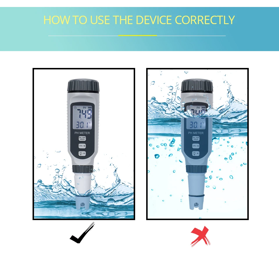SMART GENSOR PH828 +-PH-mètre numérique étanche, testeur de qualité de l'eau, testeur d'eau pour boire, piscine hydroponique  1420
