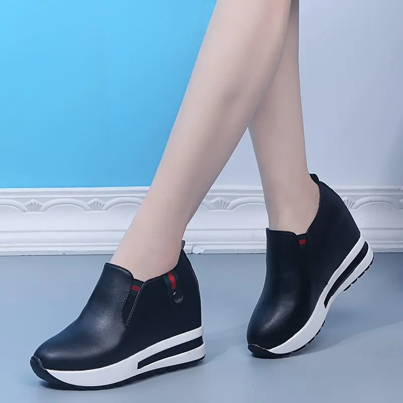 2021 Women Shoes New High Heel Lady Casual Women Sneakers Leisure Platform Wedge Shoes Height Increasing Shoes Zapatos De Mujer