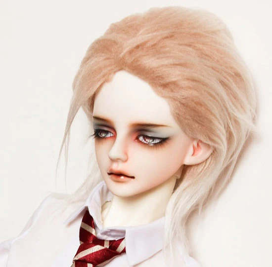 

M0311 children handmade toy 1/6 1/3 1/4 uncle Doll wig BJD/SD doll props Accessories Light champagne hair 1pcs