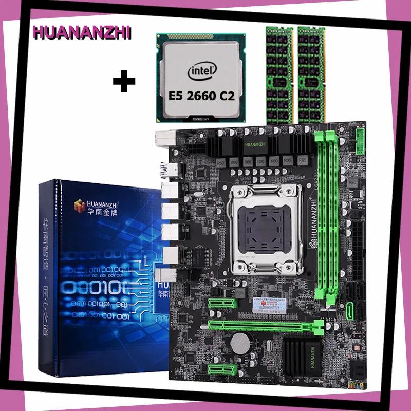 

Build good computer HUANANZI X79 motherboard CPU RAM combos X79 LGA2011 CPU Intel Xeon E5 2660 C2 SROKK RAM 8G DDR3 REG ECC