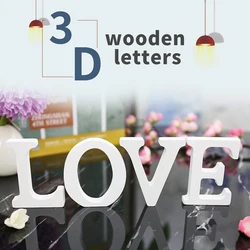 Adesivo de parede decorativo de madeira com letras em inglês, 3d, decoração com palavras, nome, faça você mesmo, para casamento, aniversário, 11cm, decoração de casa