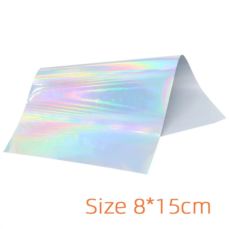 Laser Silver Hot Stamping Foil Paper Holographic Laminate Foil Transfer for DIY Art Craft Christmas Pen hot stamping foil